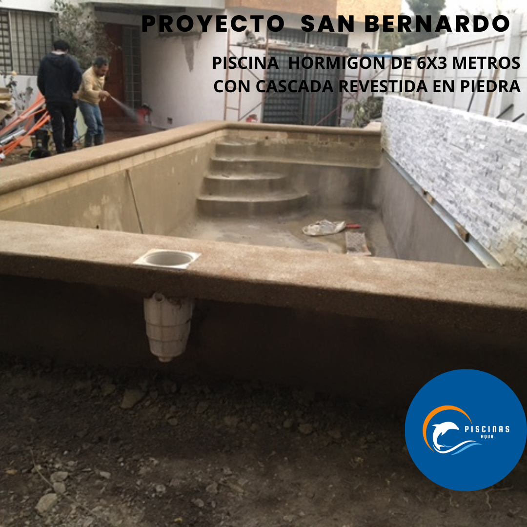 Piscina de hormigón de 6x3,  San Bernardo