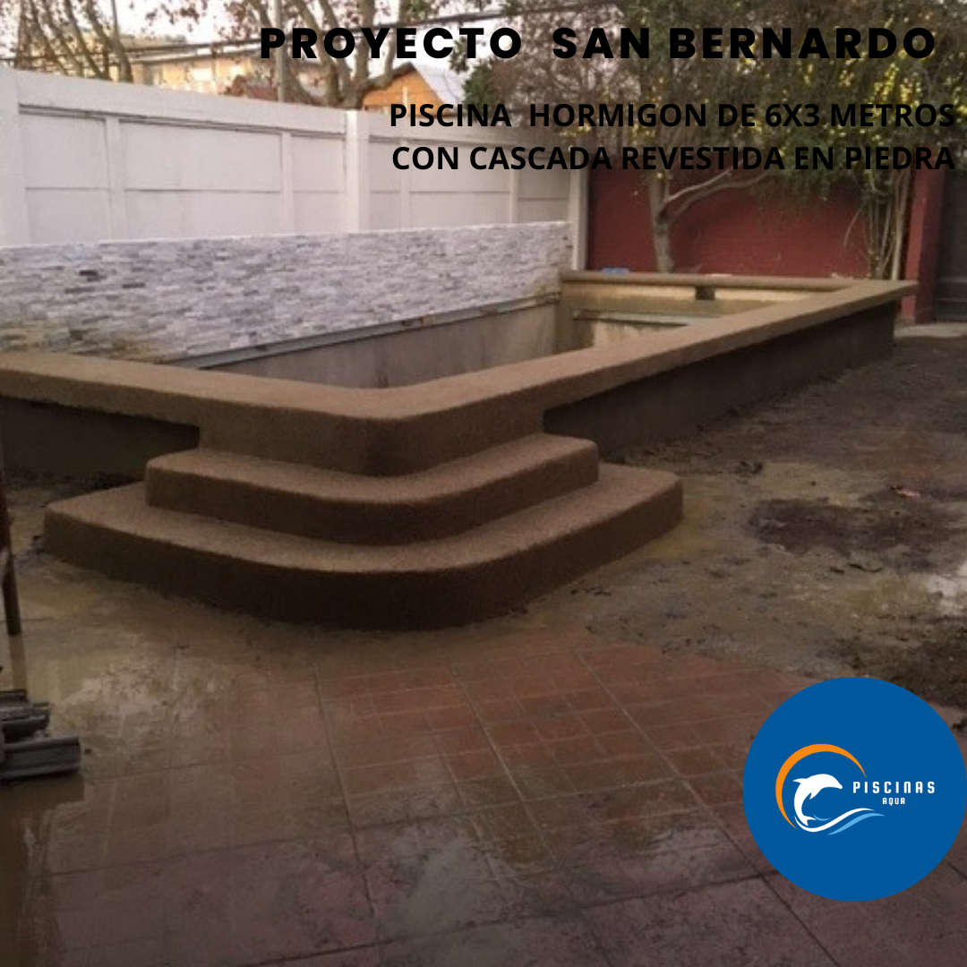 Piscina de hormigón de 6x3,  San Bernardo