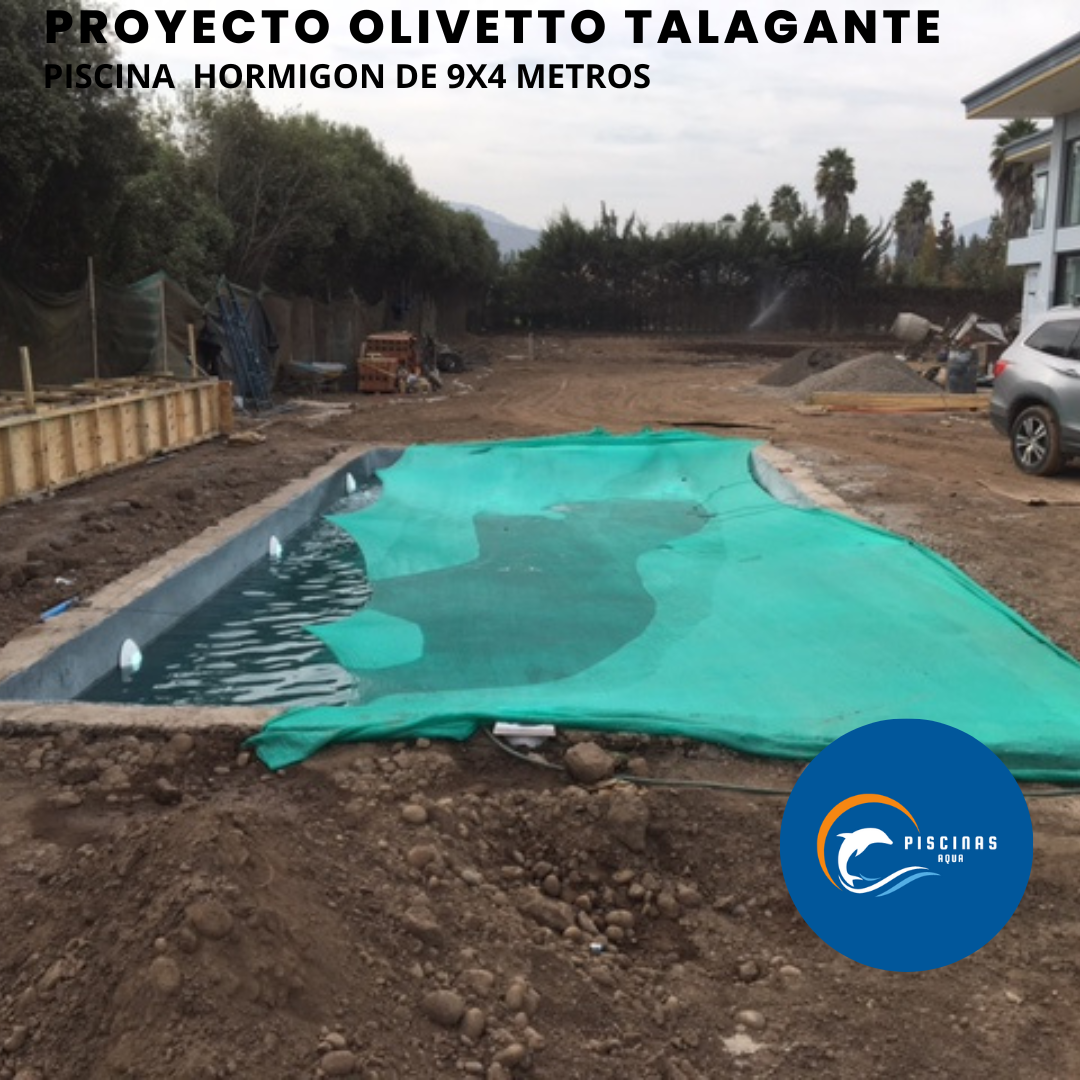 Piscina de hormigón de 9x4 metros Talagante