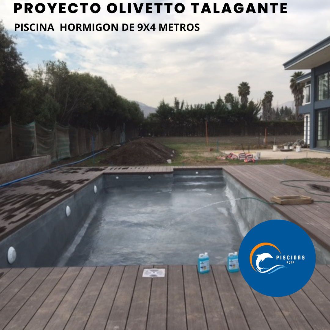 Piscina de hormigón de 9x4 metros Talagante