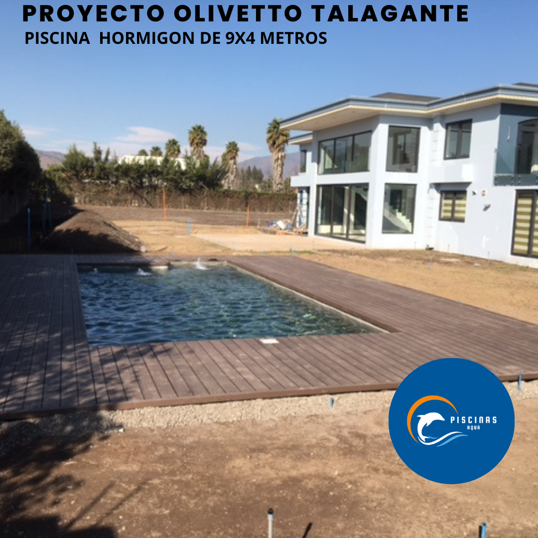 Piscina de hormigón de 9x4 metros Talagante