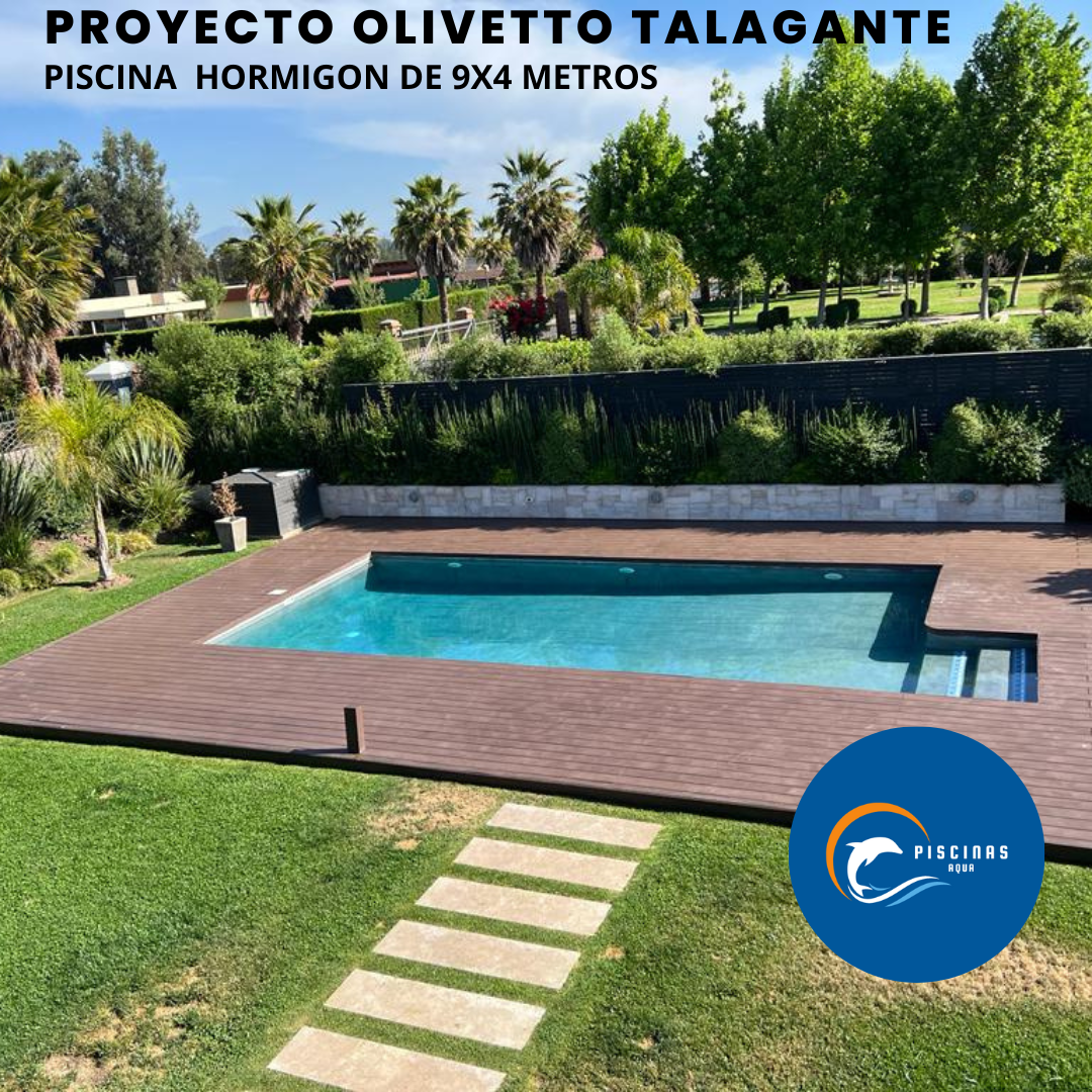 Piscina de hormigón de 9x4 metros Talagante