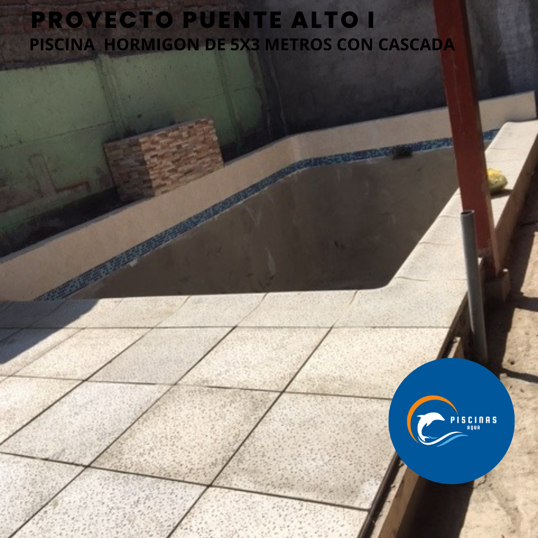 Piscina de hormigón de 5x3 metros, Puente Alto