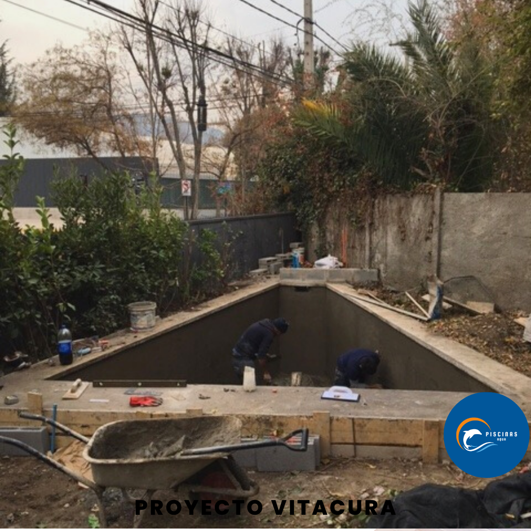 Piscina de hormigón de 5x3 metros, Vitacura