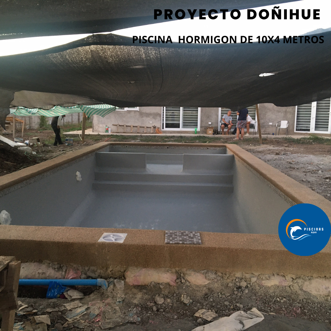 Piscina de hormigón de 10x4 metros, Doñihue