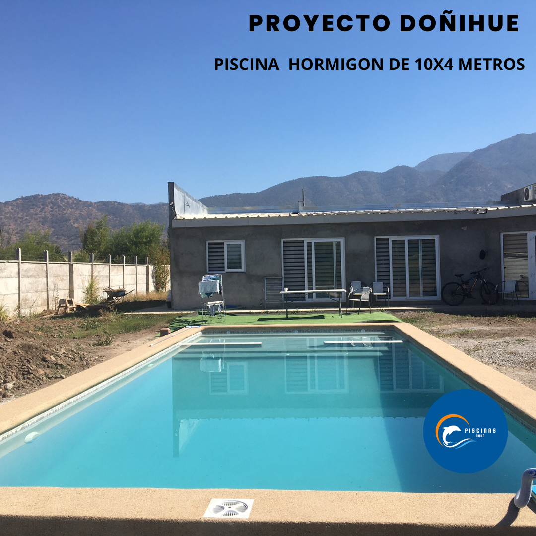 Piscina de hormigón de 10x4 metros, Doñihue