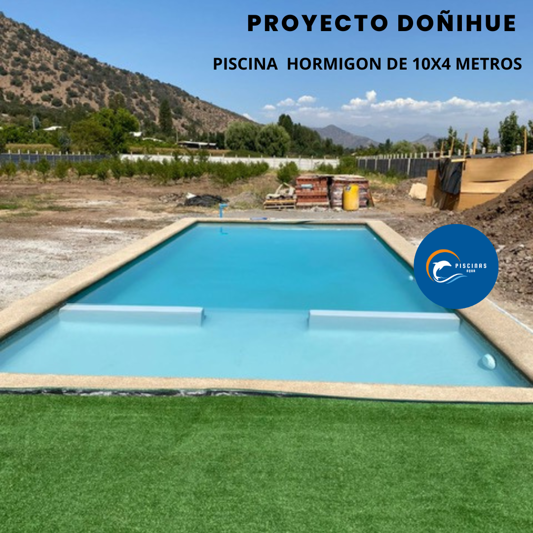 Piscina de hormigón de 10x4 metros, Doñihue