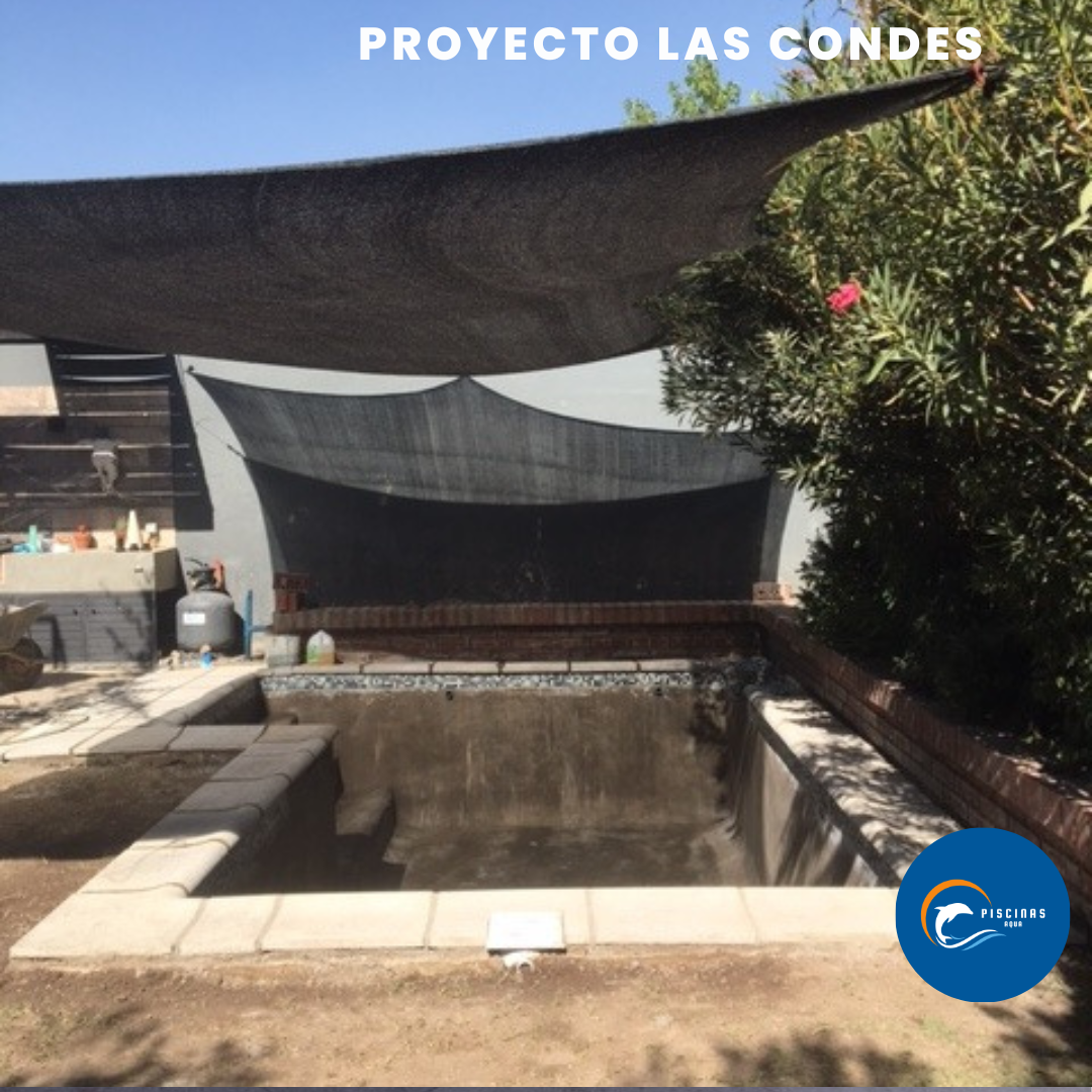 Piscina de hormigón de 5x3 metros , en la comuna de Las Condes