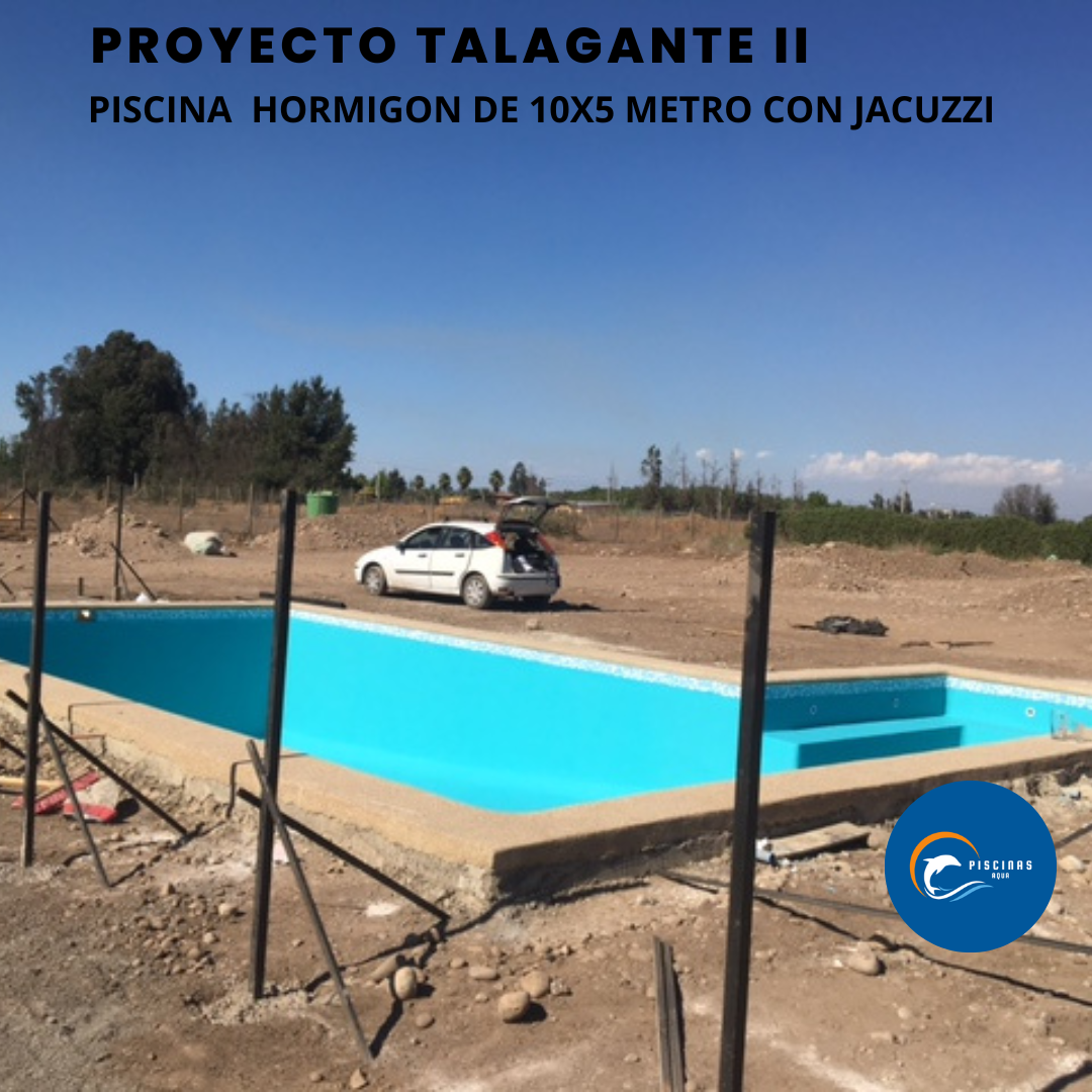 Piscina de hormigón, de 10x5 metros, Talagante