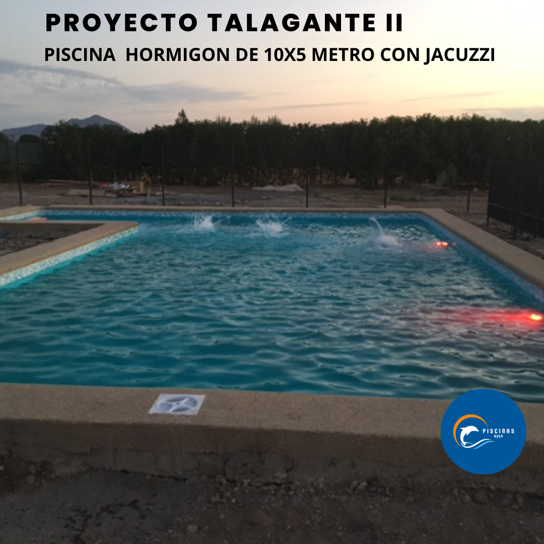 Piscina de hormigón, de 10x5 metros, Talagante