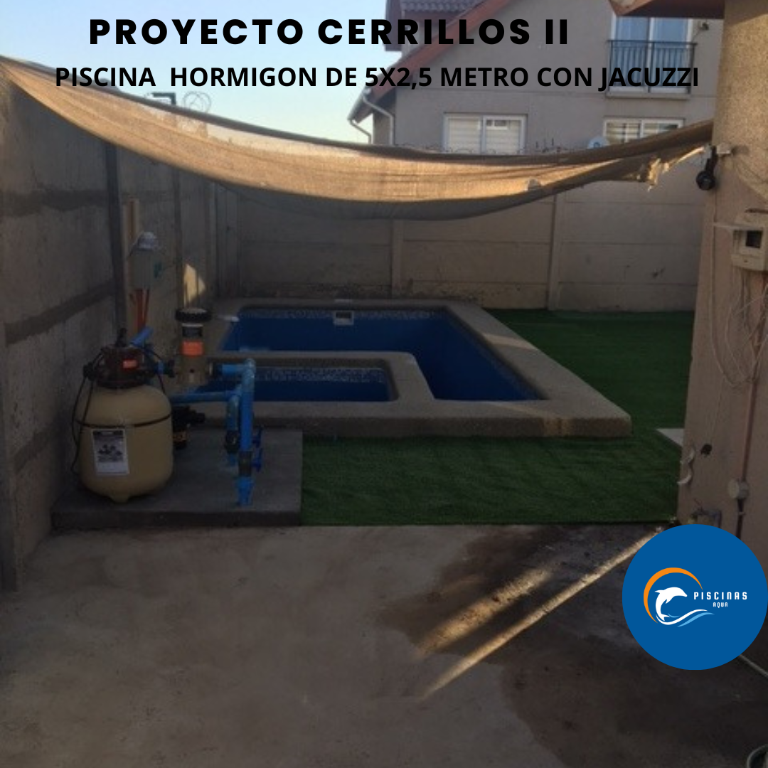 Piscina de Hormigón de 5x2,5 metros, Cerrillos