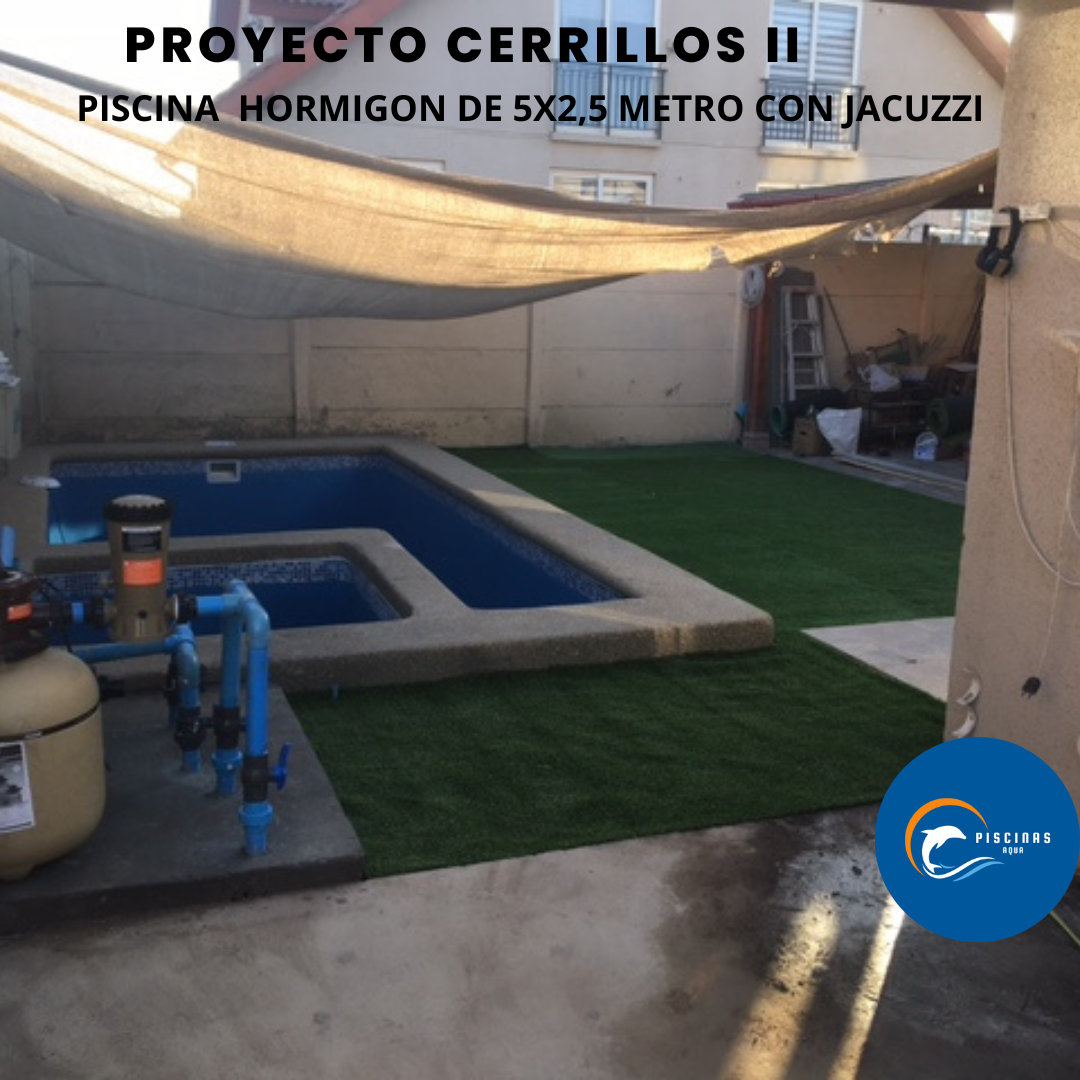 Piscina de Hormigón de 5x2,5 metros, Cerrillos