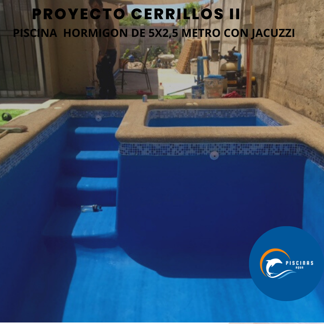 Piscina de Hormigón de 5x2,5 metros, Cerrillos