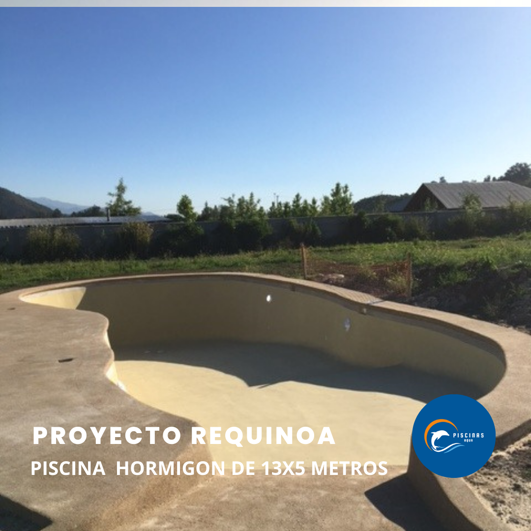 Piscina de hormigón de 13x5  metros, en comuna de Requinoa